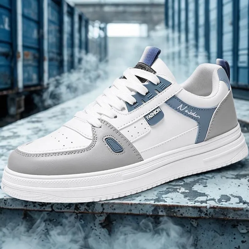 White PU Leather Sneakers 3